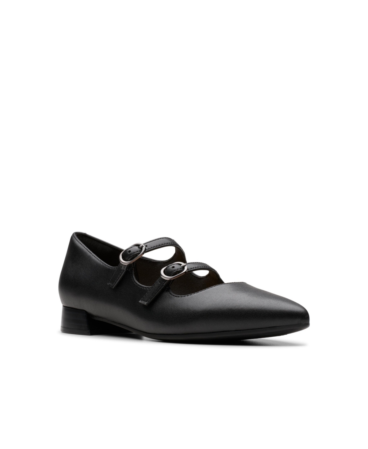 Shop Clarks Women's Natalyn Lane Mary Jane Ballet Shoes In Black Leather