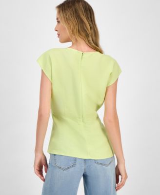 トップス imc I.N.C. International Concepts Women's Side-Knot Surplice Top