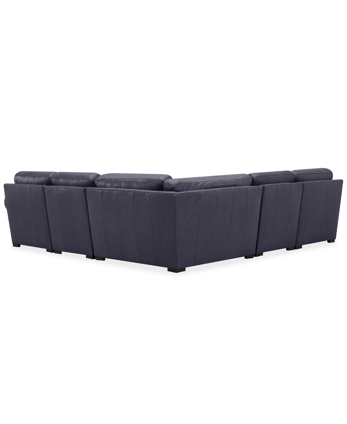 Macy's Radley Roll Arm 117" 5-pc. Leather Wedge Corner L Sectional, Exclusively At