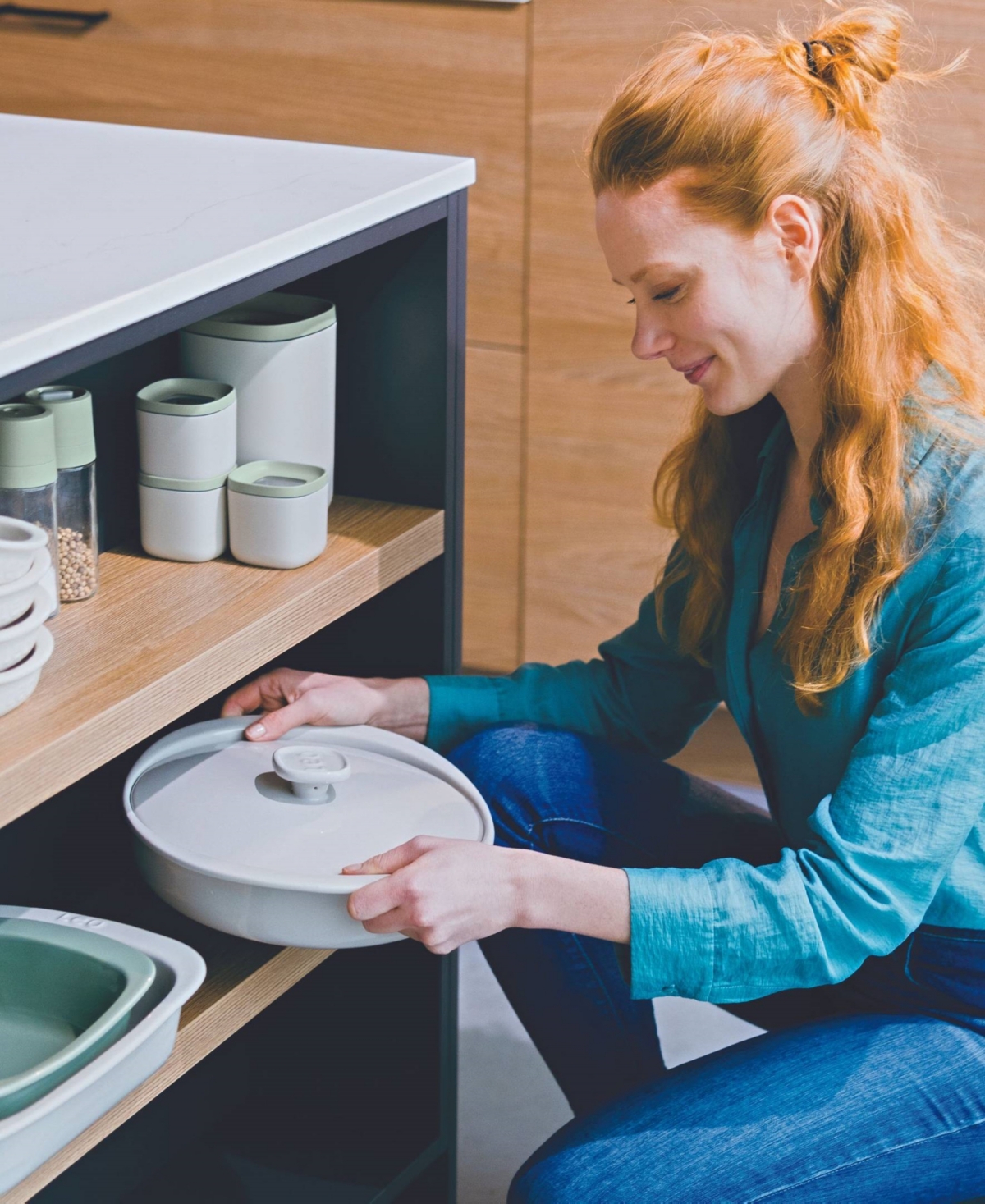 Berghoff Balance 4.4 Quart Stone Baking Dish In Moonbeam Cream