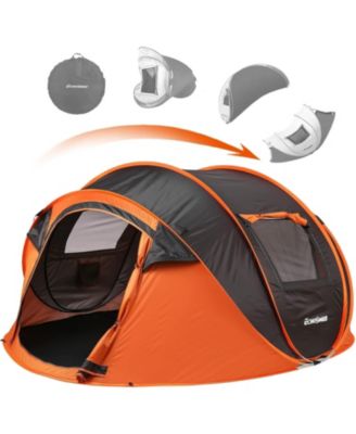 Camping Instant Tent, 4 Person Pop Up Tent, Water Resistant, for Hiking and Outdoor, Portable Tent with Carry Bag, for 3 Seasons