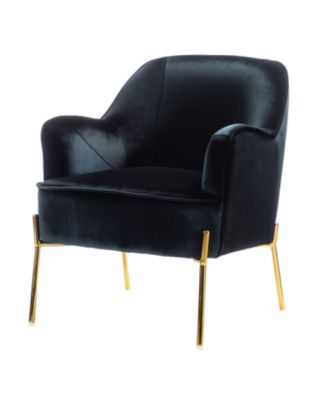 Barbara Wooden Arm Chair with Metal Legs