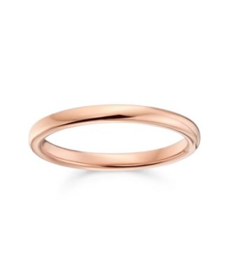 Thin Dome Titanium Eternity Band Ring Polished Comfort Fit 2MM