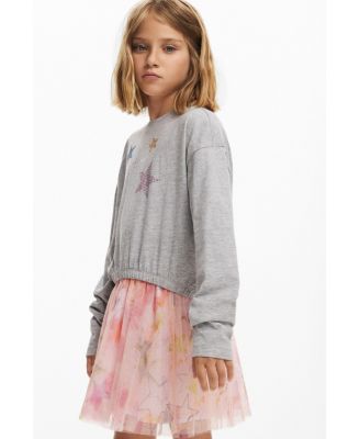 Girls Girls's T-shirt with star rhinestones