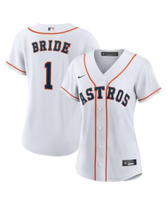 Nike - Women's White Houston Astros 1 Bride Home Replica Jersey