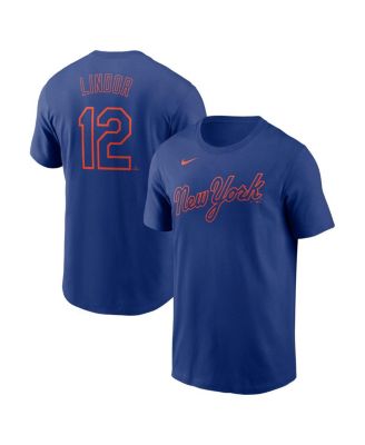 Nike - Men's Francisco Lindor Royal New York Mets Fuse Name Number T-Shirt