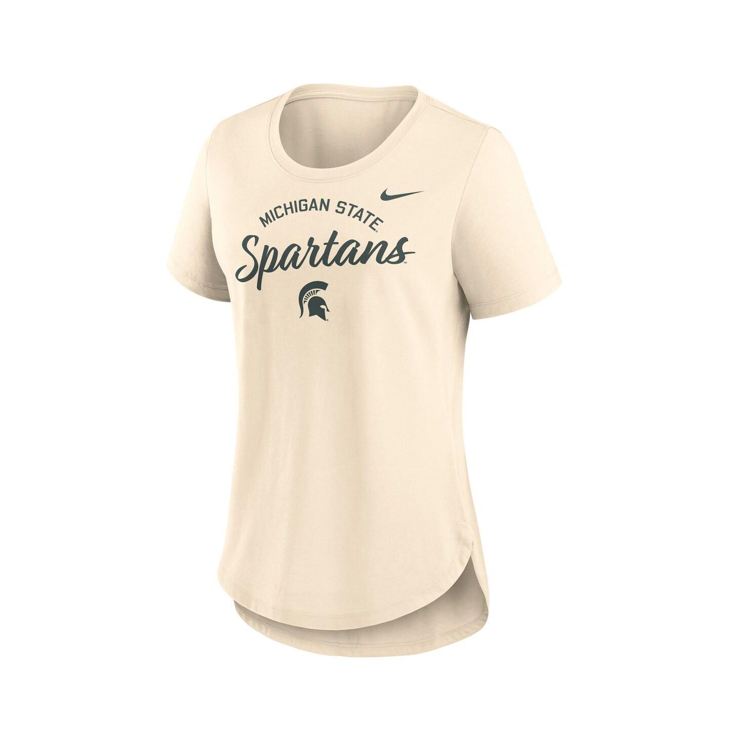 Женская футболка Nike Cream Michigan State Spartans Script Logo Tri-Blend — фото 3