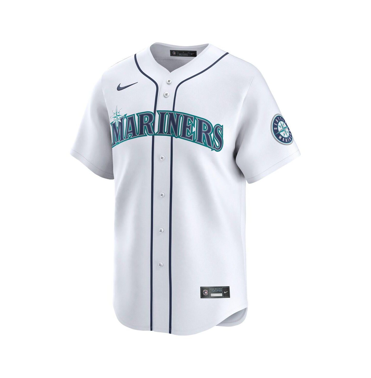 Мужской топ Nike Cal Raleigh White Seattle Mariners Alternate Limited Player Jersey — фото 3