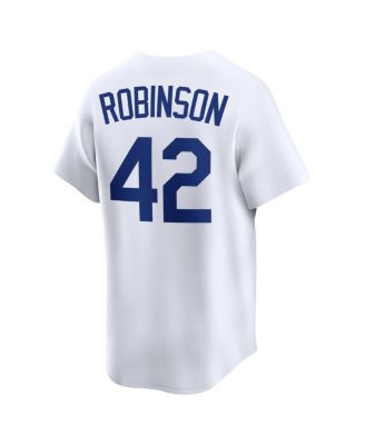 Men's Jackie Robinson White Brooklyn Dodgers Throwback Cooperstown Collection Limited Jersey