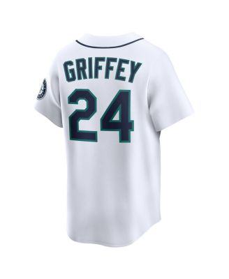 Men's Ken Griffey Jr. White Seattle Mariners Throwback Cooperstown Collection Limited Jersey