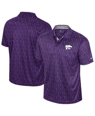 Colosseum - Men's Purple Kansas State Wildcats Sublimated Golf Polo Shirt