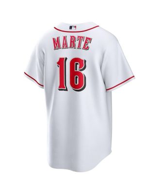 Men's Noelvi Marte White Cincinnati Reds Home Replica Jersey