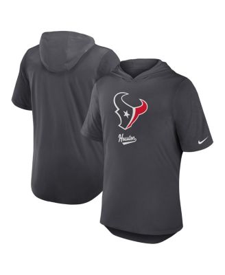 Nike - Men's Anthracite Houston Texans Tri-Blend Performance Hoodie T-Shirt