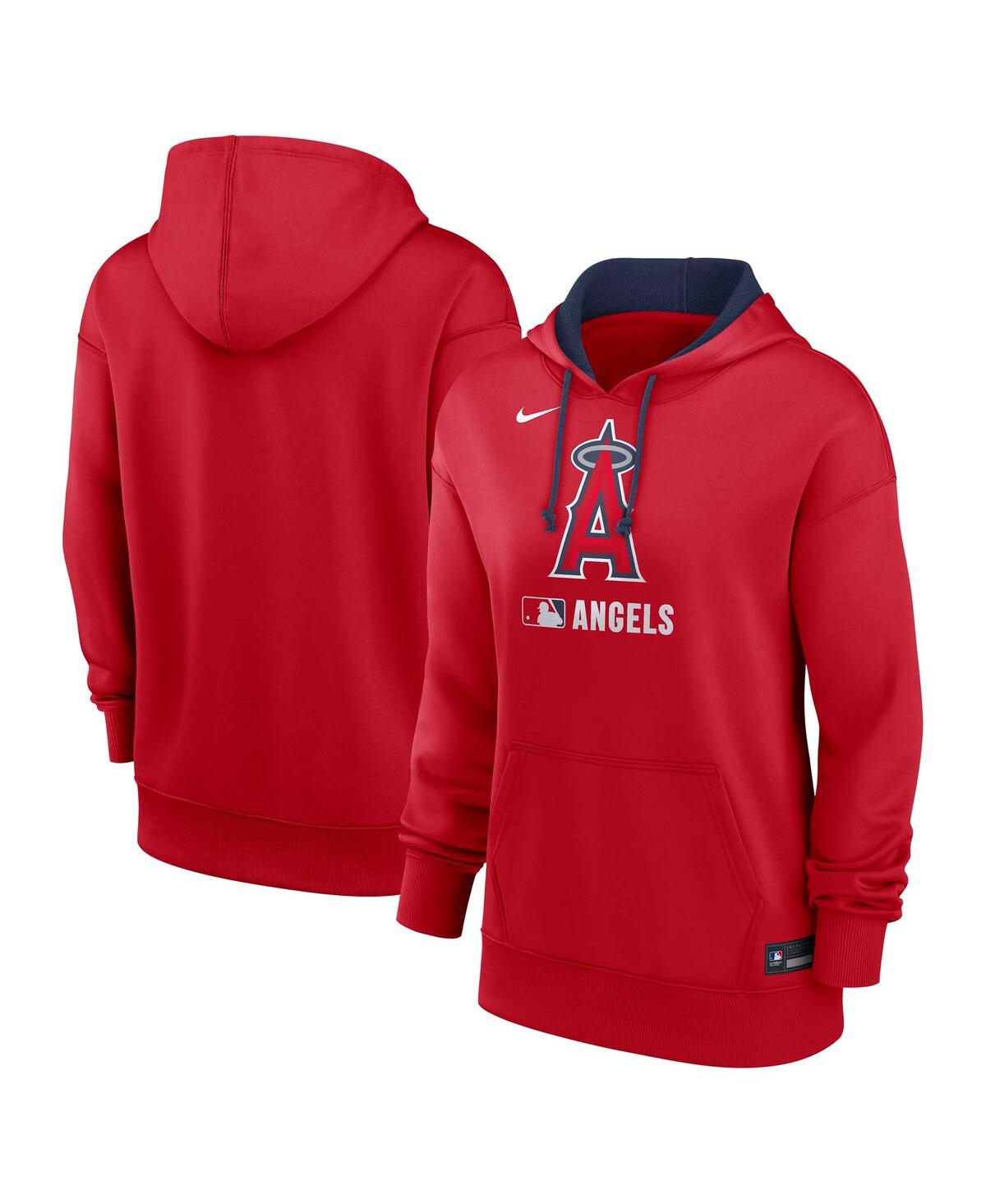 Nike Women's Red Los Angeles Angels Authentic Collection Performance Pullover Hoodie In Red