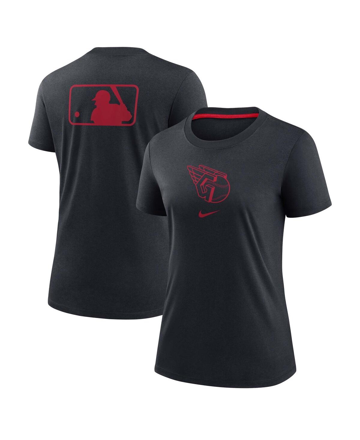 Nike Women's Navy Cleveland Guardians Authentic Collection Early Work Tri-blend T-shirt In Navy