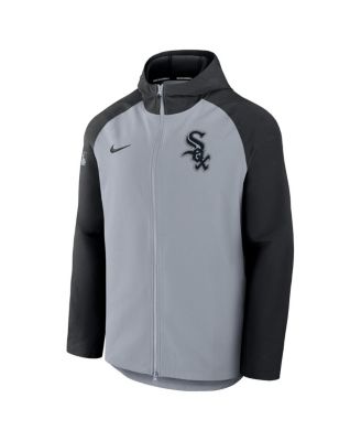 Men's Gray/Black Chicago White Sox Authentic Collection Raglan Performance Full-Zip Jacket