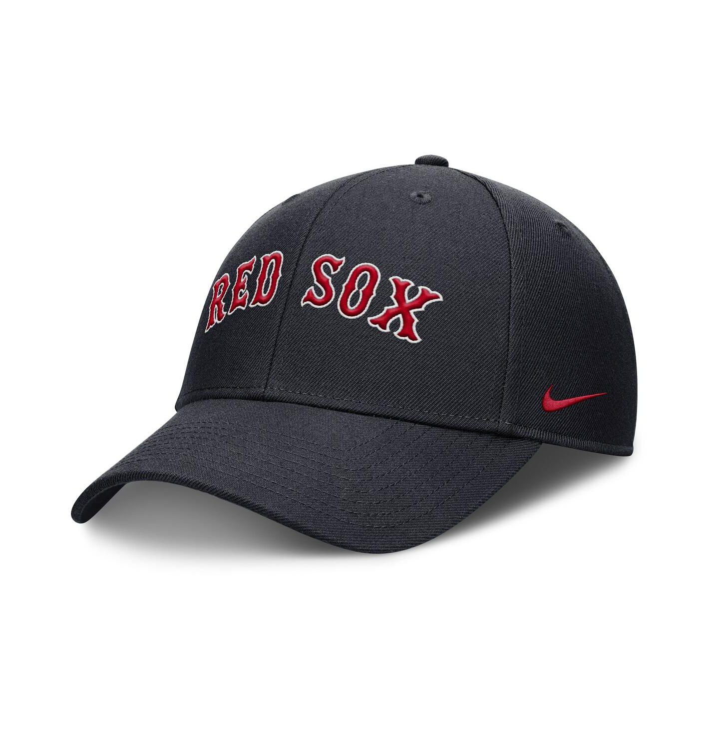 Мужская кепка Nike Navy Boston Red Sox Rise Gaberdine Adjustable Hat — фото 3