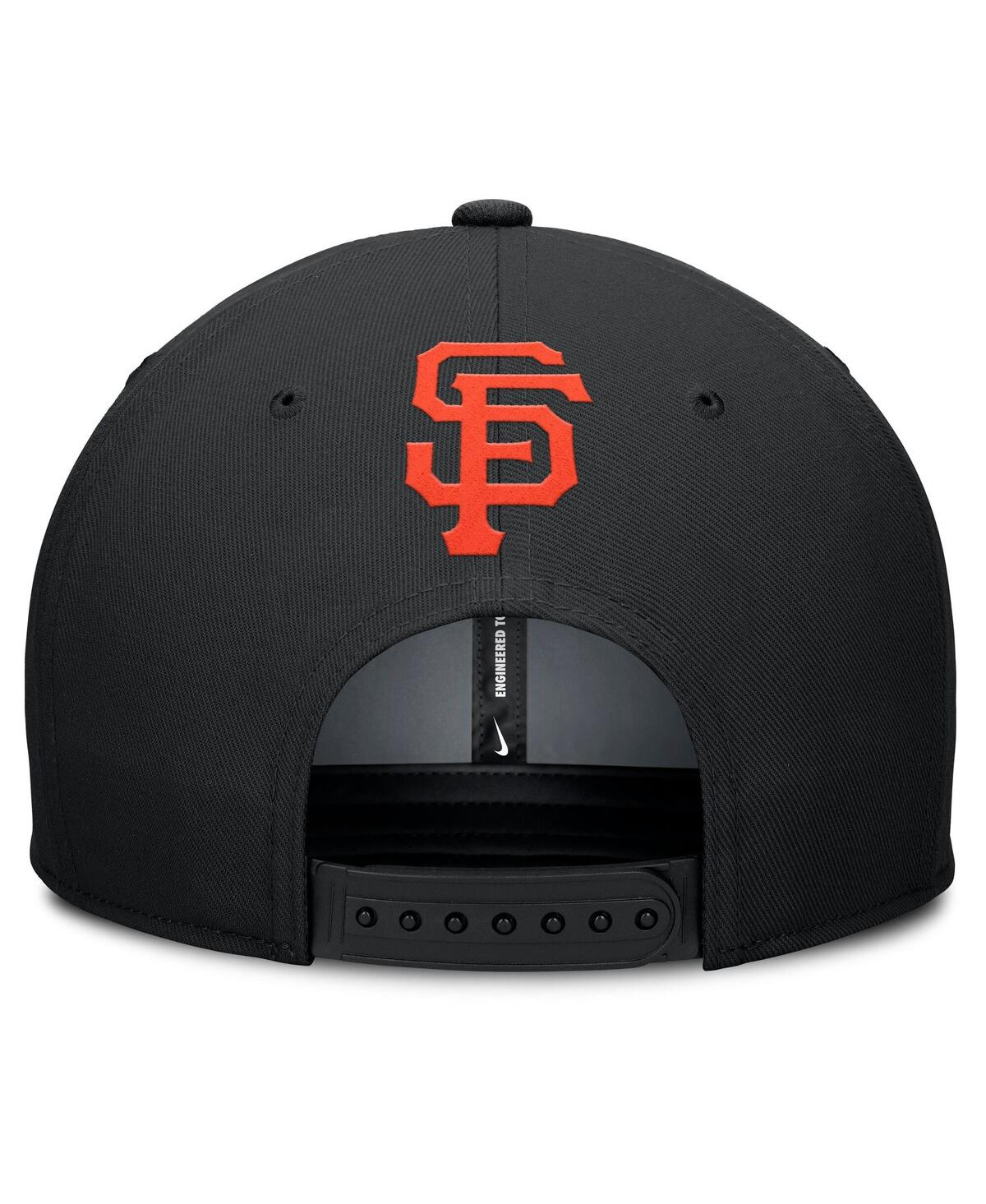 Nike Men's Gray/black San Francisco Giants Pro Performance Snapback Hat In Gray,black