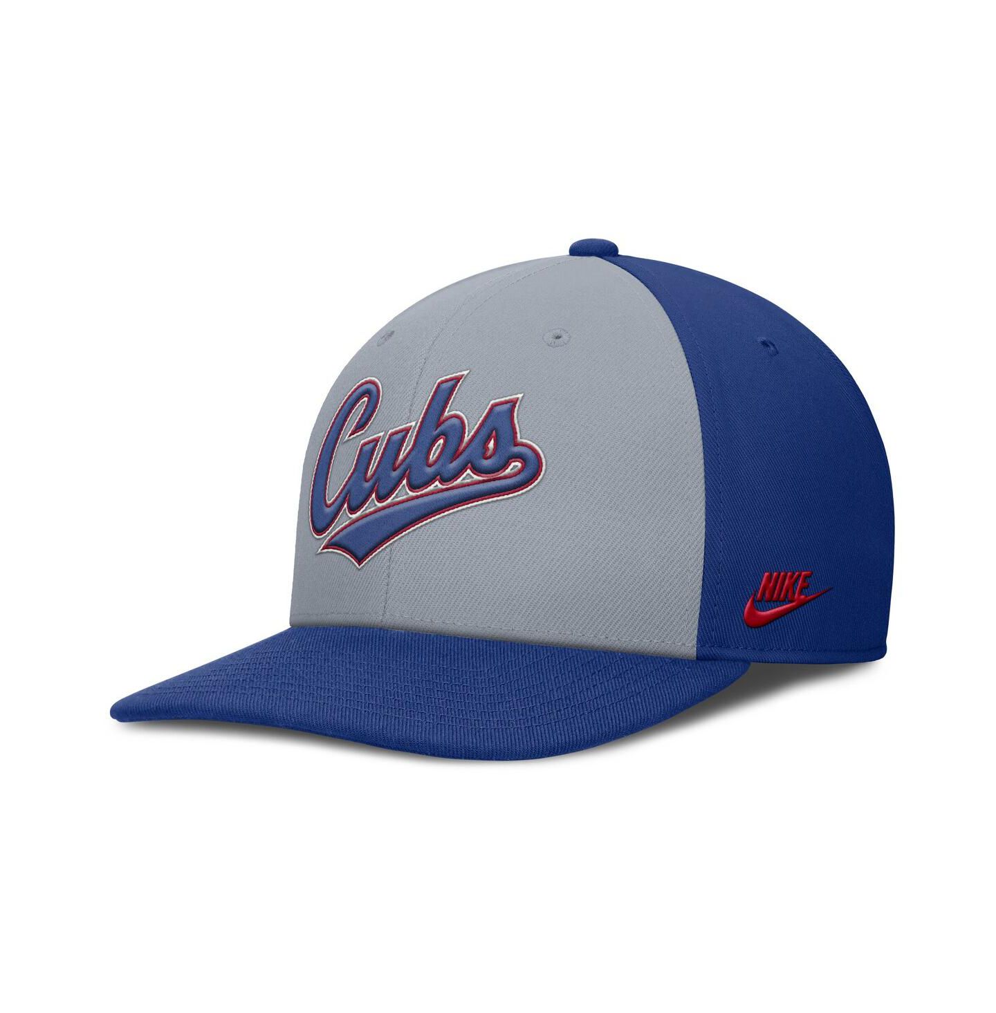 Мужская кепка Nike Gray/Royal Chicago Cubs Pro Performance Snapback Hat — фото 4