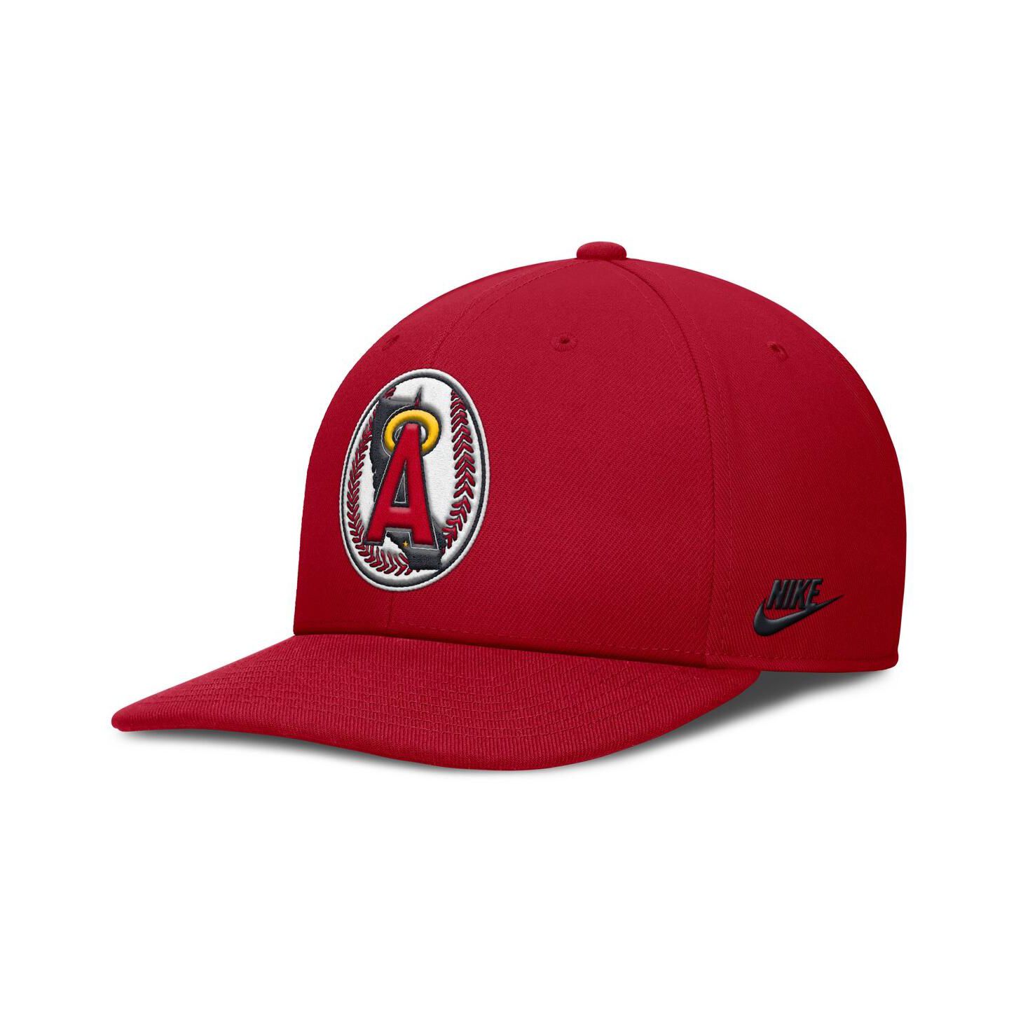 Мужская кепка Nike Red California Angels Pro Performance Snapback Hat — фото 4