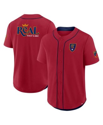 Fanatics - Men's Red Real Salt Lake Injury Time Baseball Jersey