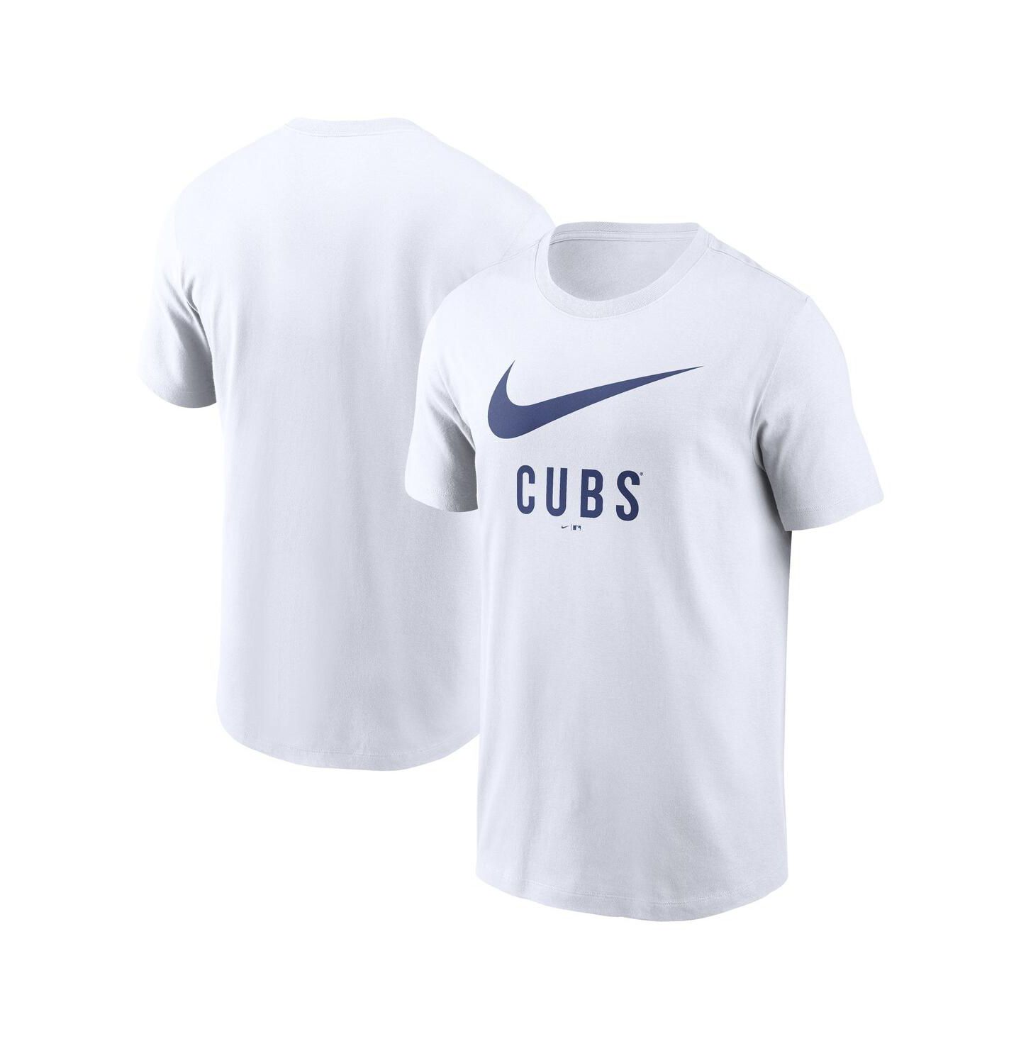 Мужская футболка Nike White Chicago Cubs Swoosh — фото 1