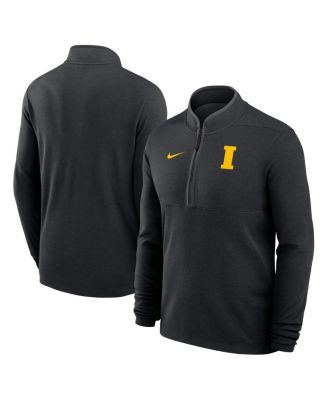 Nike - Men's Black Iowa Hawkeyes Baseball Logo Victory Performance Half-Zip Pullover Hoodie