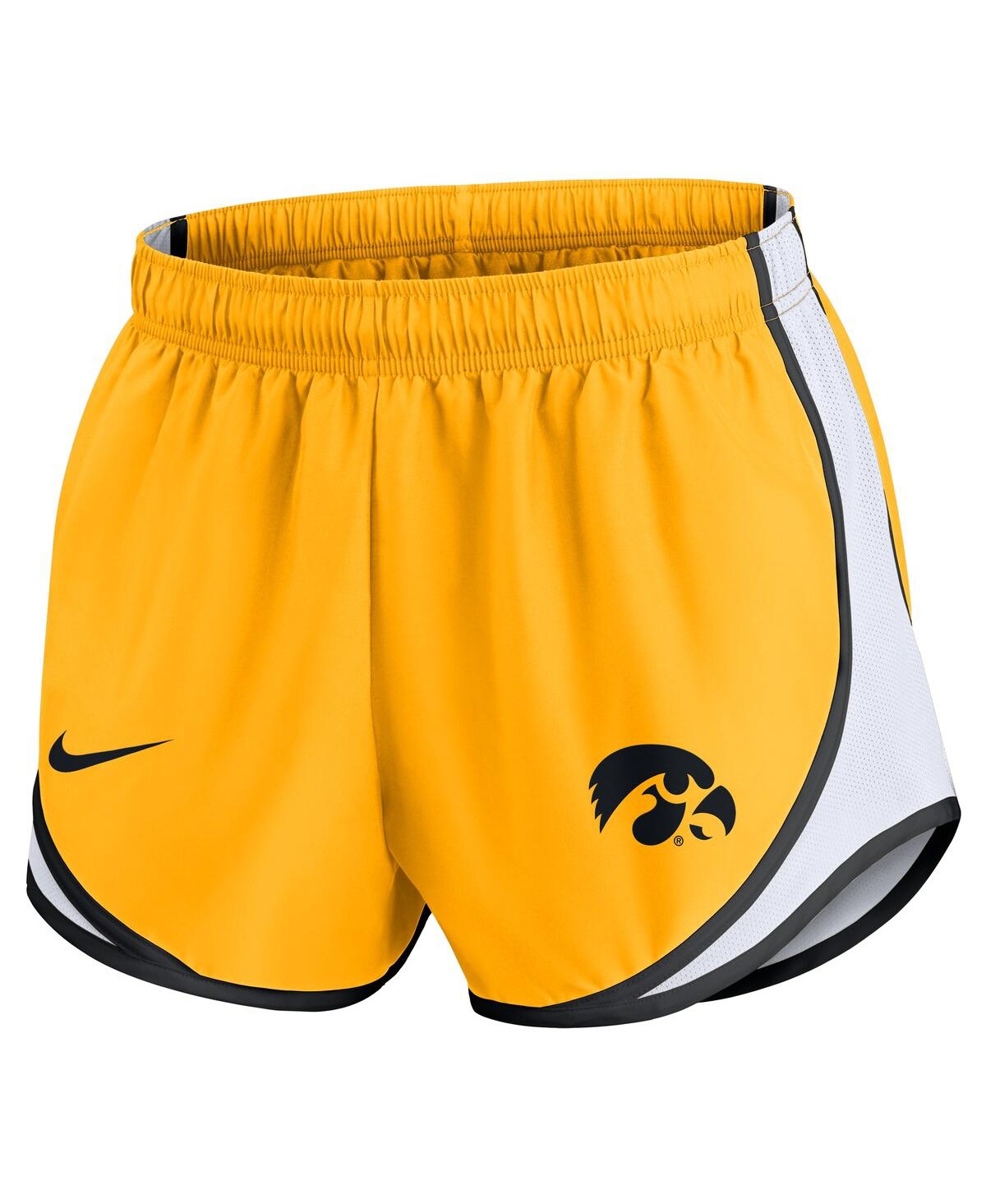 Nike Women's Gold Iowa Hawkeyes Spring Break Tempo Performance Shorts In Gold