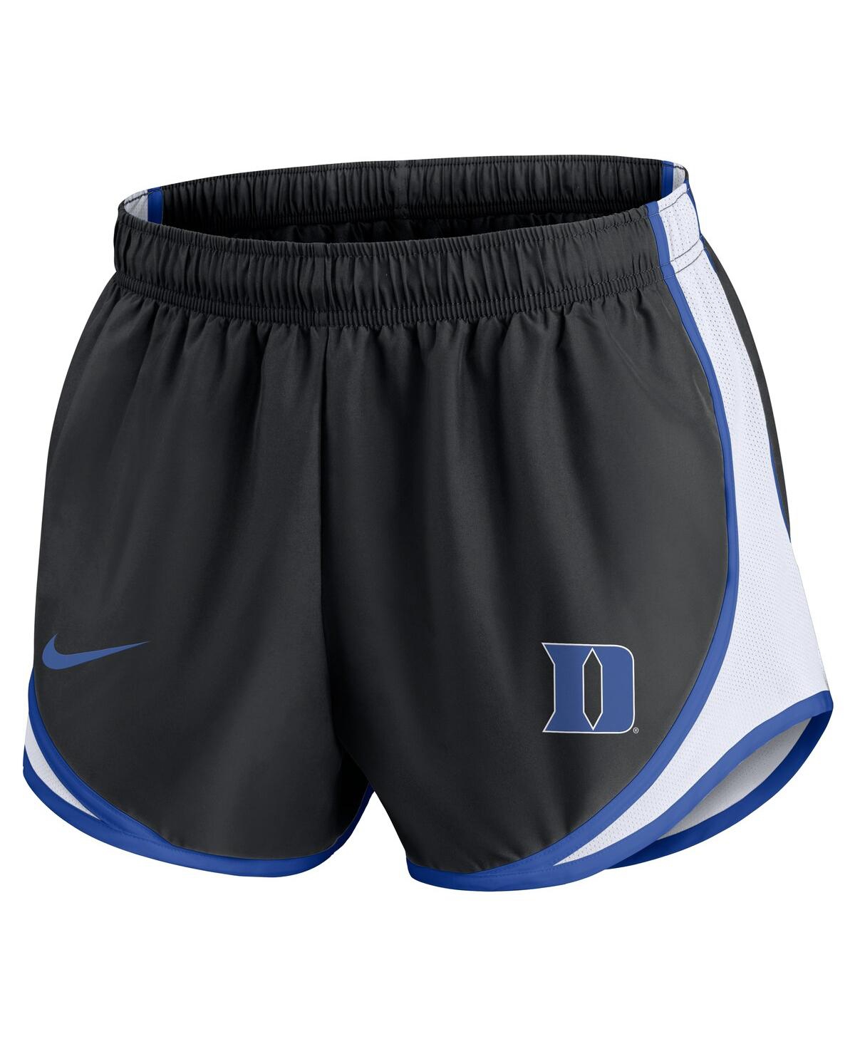 Nike Women's Black Duke Blue Devils Spring Break Tempo Performance Shorts In Black