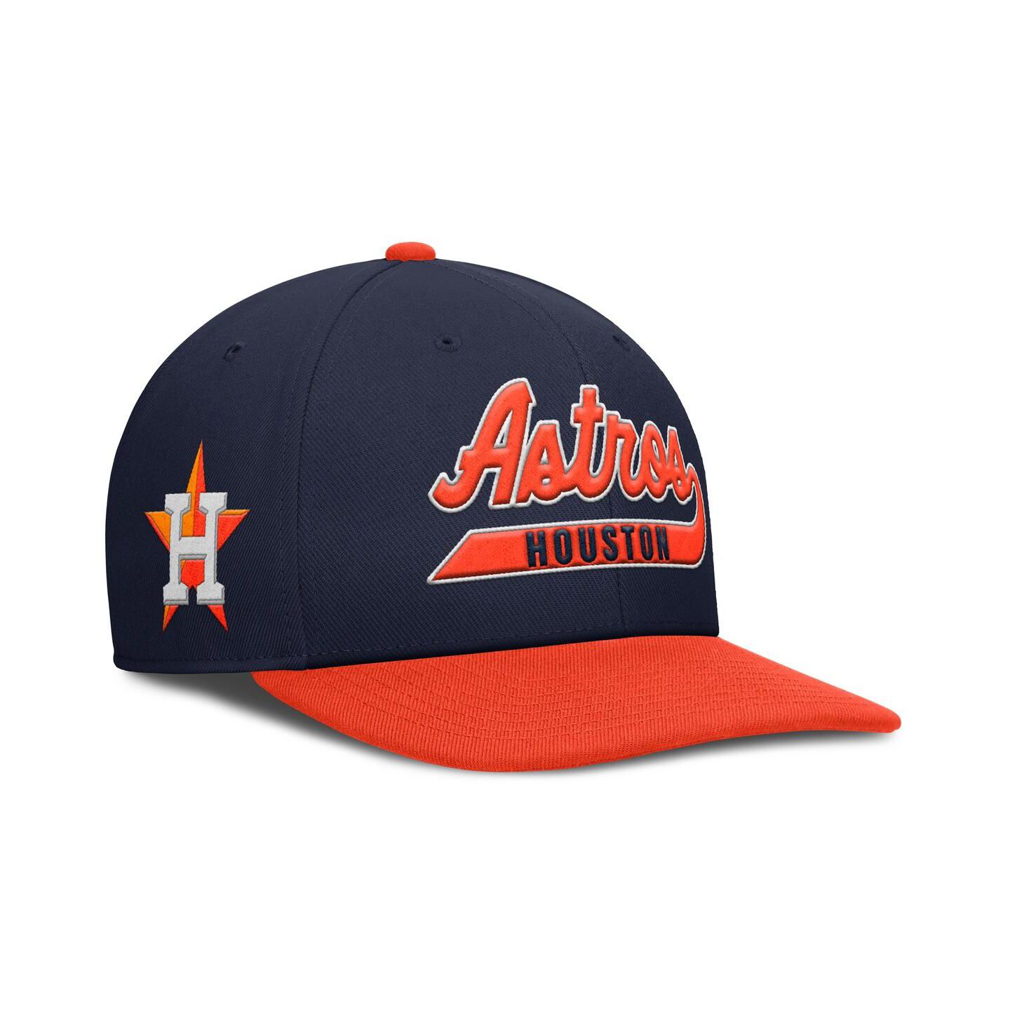 Мужская кепка Nike Navy/Orange Houston Astros Pro Performance Snapback Hat — фото 1