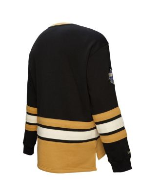 Men's Black Vegas Golden Knights Heritage Lace-Up Pullover Sweatshirt