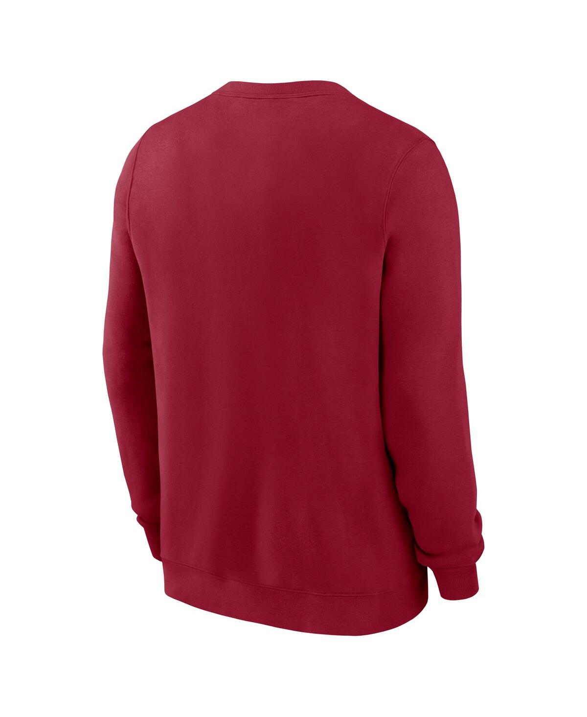 Nike Men's Cardinal Stanford Cardinal Arched Seal Pullover Sweatshirt In Cardinal