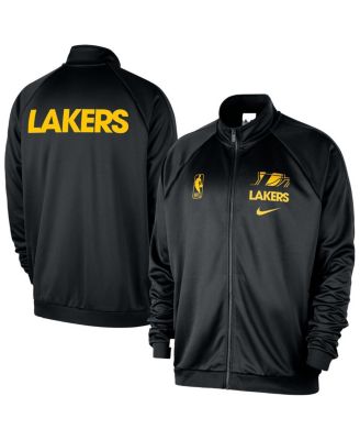 Nike - Men's Black Los Angeles Lakers Courtside Pique Club Full-Zip Track Jacket