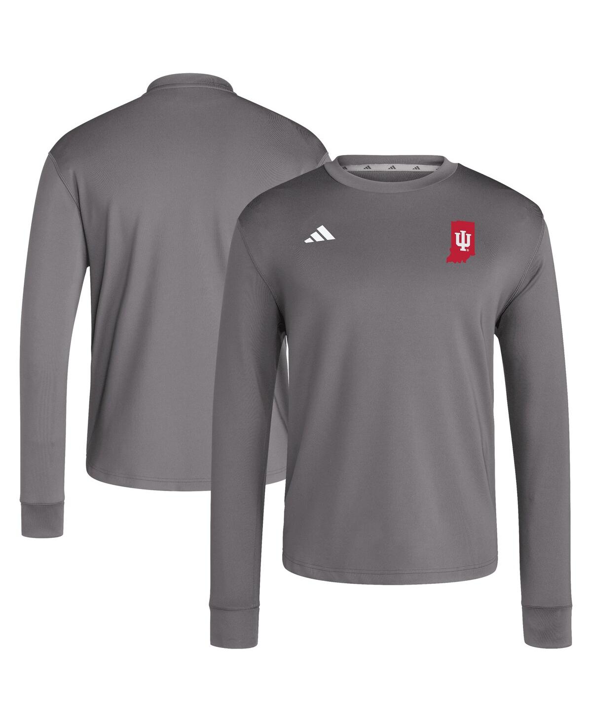 Men's Gray Indiana Hoosiers Dugout Pullover Sweatshirt - Gray