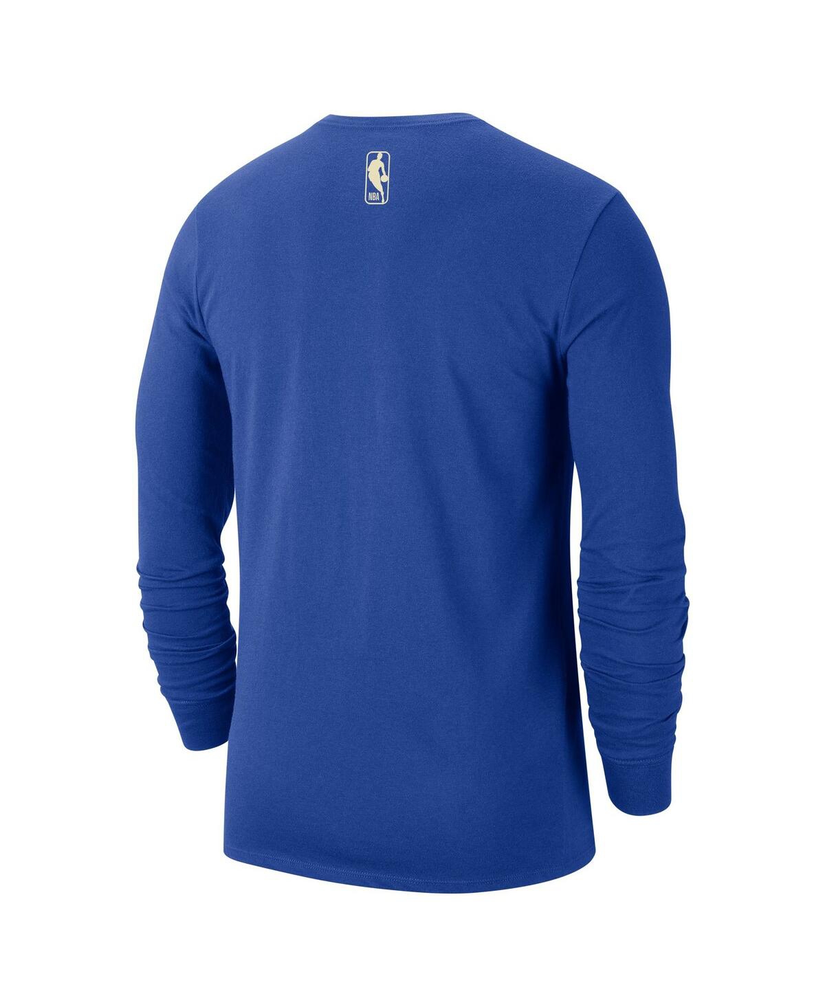 Nike Men's Royal Milwaukee Bucks 2024/25 City Edition Essential Logo Long Sleeve T-shirt In Blue