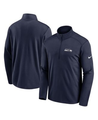 Nike - Men's College Navy Seattle Seahawks Pacer Half-Zip Pullover Hoodie