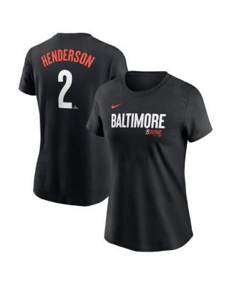 Nike - Women's Gunnar Henderson Black Baltimore Orioles 2024 City Connect Fuse Player Name Number T-Shirt