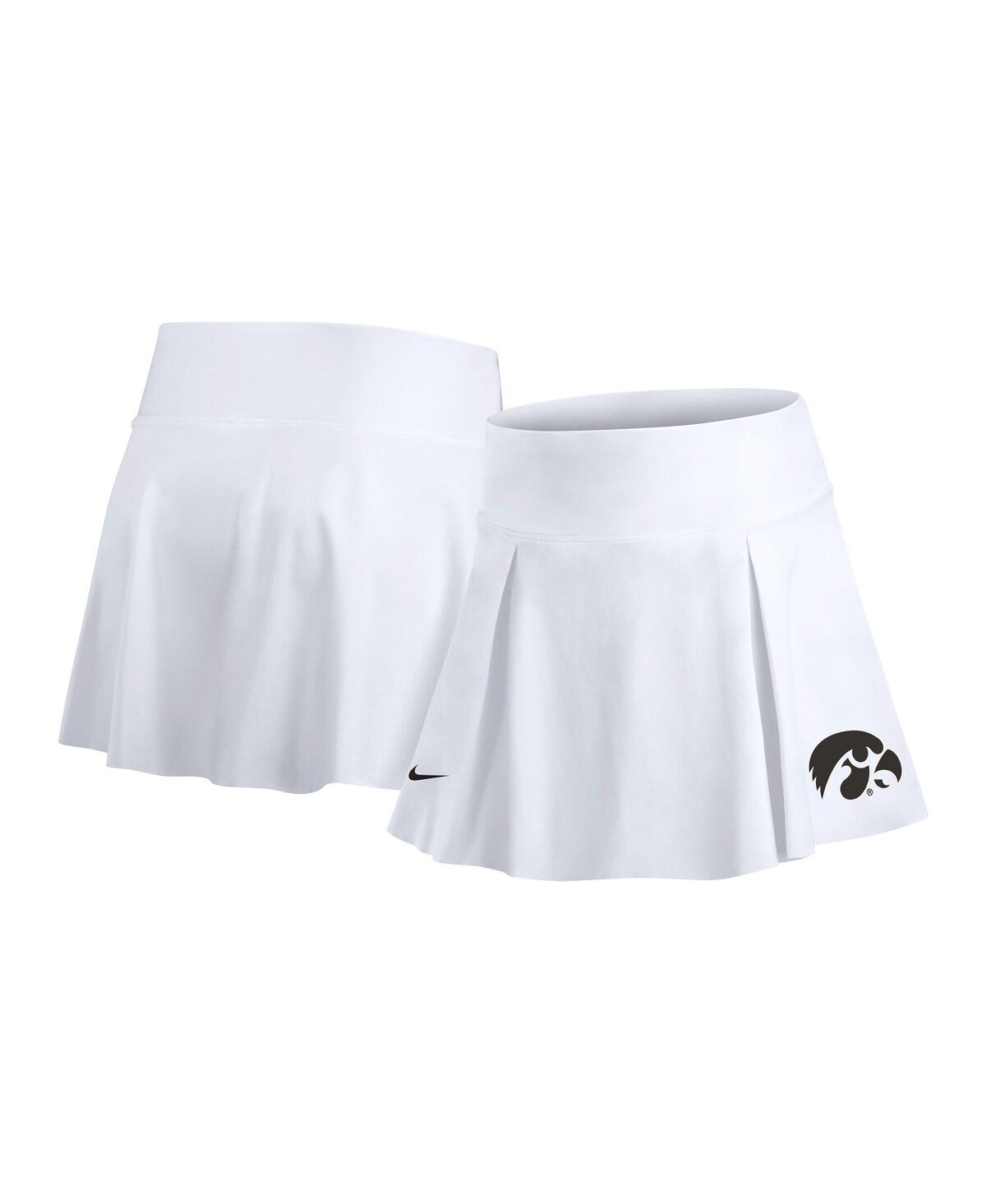Nike Women's White Iowa Hawkeyes Tennis Skirt With Shorts In White
