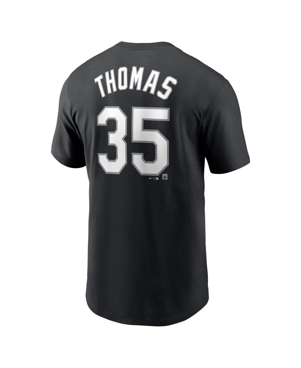 Nike Men's Frank Thomas Black Chicago White Sox Cooperstown Collection Name Number T-shirt In Black