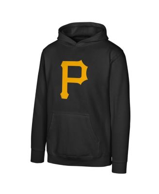 Outerstuff - Big Boys and Girls Black Pittsburgh Pirates Primary Logo Pullover Hoodie