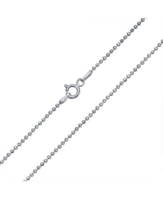 150 Gauge .925 Sterling Silver Sparkle Ball Shot Bead Chain Necklace 16 18 20 24 Inch