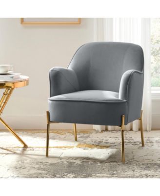 Barbara Wooden Arm Chair with Metal Legs