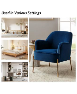 Barbara Wooden Arm Chair with Metal Legs