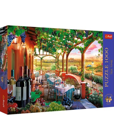 Детский пазл Trefl Tea Time Italian Vineyard 1000-Piece Puzzle, Ages 12+, цвет: Разноцветный