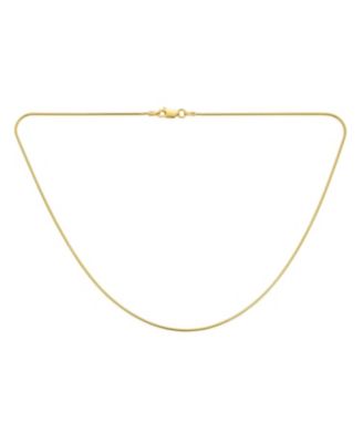 Thin 025 Gauge .925 Sterling Silver 14k Gold Plated Magic 8 Sided Snake Chain Necklace
