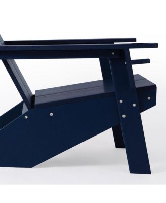 Outdoor HDPE Modern Adirondack Chair with Cup Holder (Set of 4)