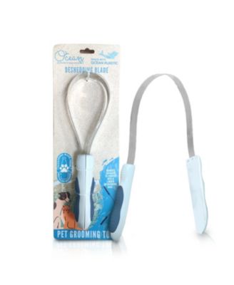 Ocean Plastic by Pt Blue Pet Deshedding Blade Eco-Friendly Grooming Tool for Dogs and Cats - Blue 24$