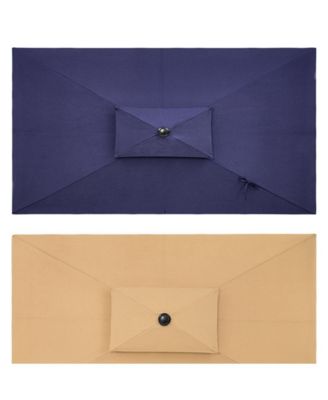 Rectangular Patio Umbrella with Stand – Adjustable Tilt for Backyard & Deck