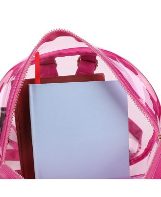 Character Head Clear Adult Pink PVC 12" Mini Backpack