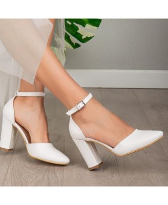 Gisele High Block Heels with Ribbon